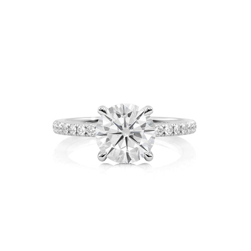 2 1/4 CT. Round Natural Diamond Engagement Ring
