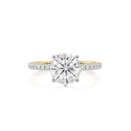 2 1/4 CT. Round Natural Diamond Engagement Ring