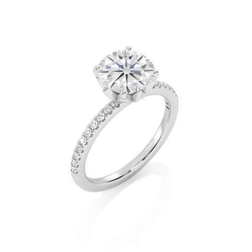 2 1/4 CT. Round Natural Diamond Engagement Ring