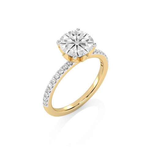 2 1/4 CT. Round Natural Diamond Engagement Ring