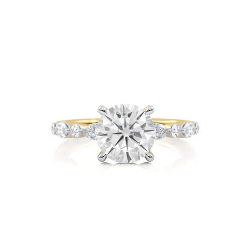 2 3/8 CT. Round and Marquise Lab Created Diamond Engagement Ring