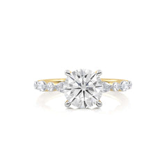 2 3/8 CT. Round and Marquise Natural Diamond Engagement Ring