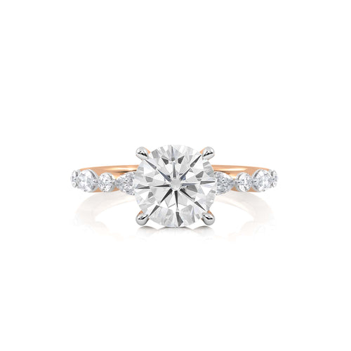 2 3/8 CT. Round and Marquise Lab Created Diamond Engagement Ring