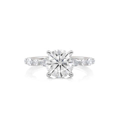 2 3/8 CT. Round and Marquise Lab Created Diamond Engagement Ring
