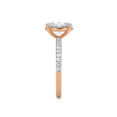 2 1/5 CT. Oval and Round Lab Created Diamond Engagement Ring
