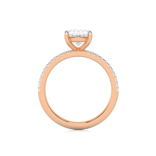 2 1/5 CT. Oval and Round Lab Created Diamond Engagement Ring