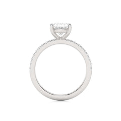 2 1/5 CT. Oval and Round Lab Created Diamond Engagement Ring