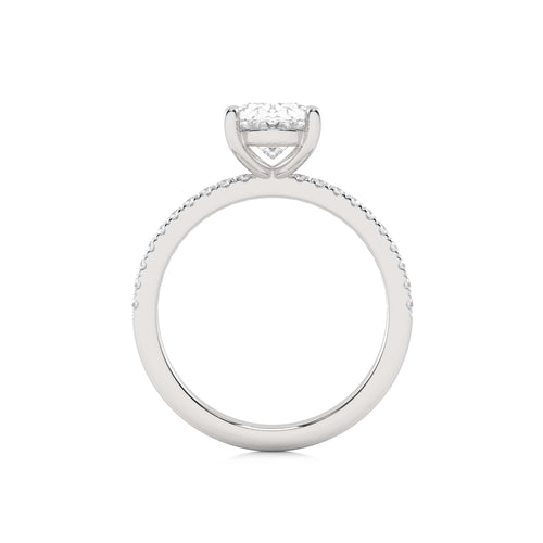 2 1/5 CT. Oval and Round Lab Created Diamond Engagement Ring