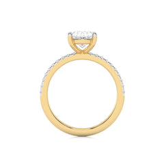 2 1/5 CT. Oval and Round Lab Created Diamond Engagement Ring