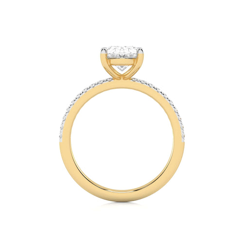 2 1/5 CT. Oval and Round Lab Created Diamond Engagement Ring