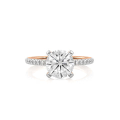 2 1/5 CT. Round Lab Created Diamond Engagement Ring