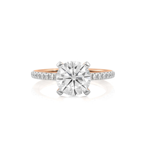 2 1/5 CT. Round Lab Created Diamond Engagement Ring