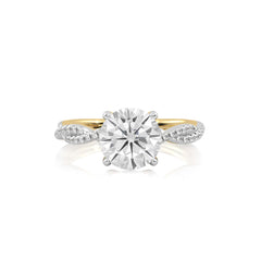 2 1/3 CT. Oval and Round Lab Created Diamond Engagement Ring