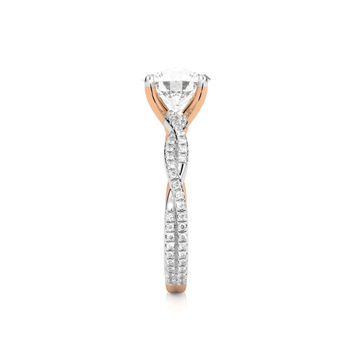 2 1/3 CT. Oval and Round Lab Created Diamond Engagement Ring