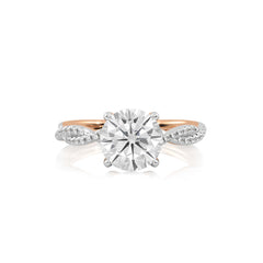 2 1/3 CT. Oval and Round Lab Created Diamond Engagement Ring