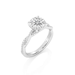 2 1/3 CT. Oval and Round Lab Created Diamond Engagement Ring