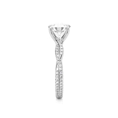 2 1/3 CT. Oval and Round Lab Created Diamond Engagement Ring