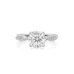 2 1/3 CT. Oval and Round Lab Created Diamond Engagement Ring