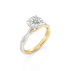 2 1/3 CT. Oval and Round Lab Created Diamond Engagement Ring
