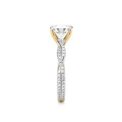 2 1/3 CT. Oval and Round Lab Created Diamond Engagement Ring