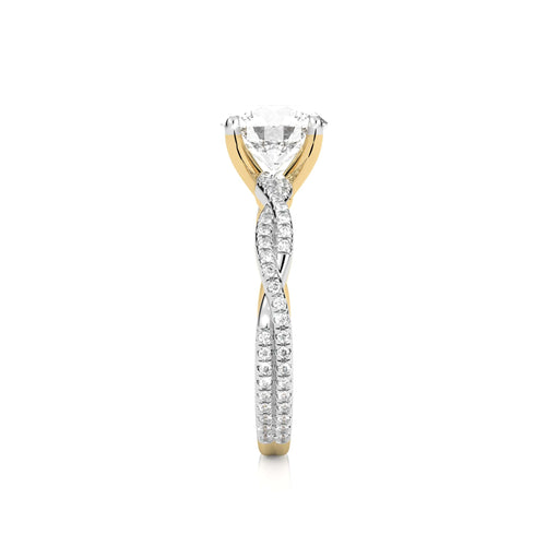 2 1/3 CT. Oval and Round Lab Created Diamond Engagement Ring