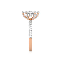 2 1/3 CT. Oval and Round Lab Created Diamond Engagement Ring