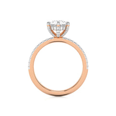 2 1/3 CT. Oval and Round Lab Created Diamond Engagement Ring