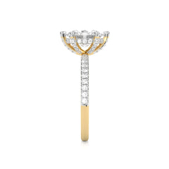2 1/3 CT. Oval and Round Lab Created Diamond Engagement Ring