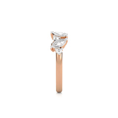 1/2 CT. Marquise and Round Lab Created Diamond Band