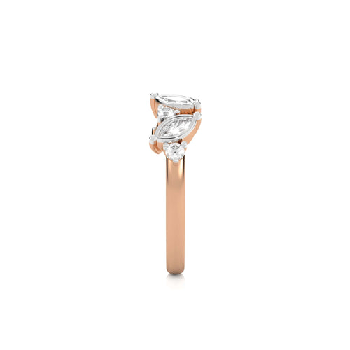 1/2 CT. Marquise and Round Lab Created Diamond Band