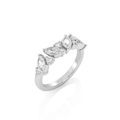 1/2 CT. Marquise and Round Natural Diamond Band