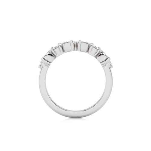 1/2 CT. Marquise and Round Natural Diamond Band