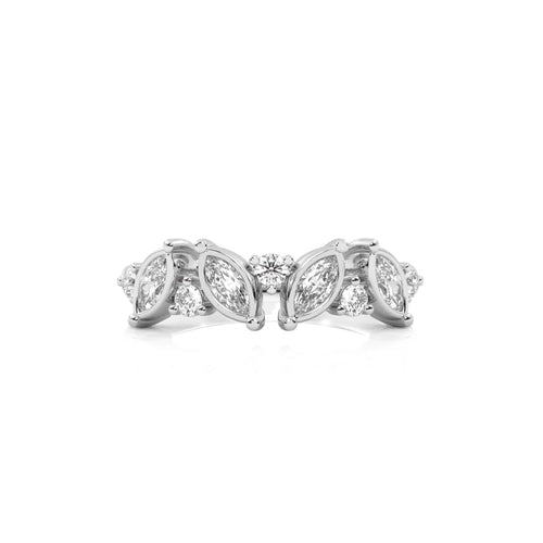 1/2 CT. Marquise and Round Lab Created Diamond Band