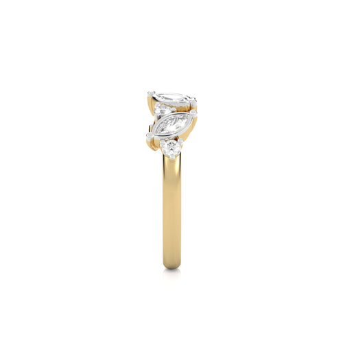 1/2 CT. Marquise and Round Lab Created Diamond Band