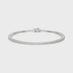 2 CT. Modern Majesty Dazzling Natural Diamonds Studded Classic  Gold Tennis Bracelet with Clasp Lock