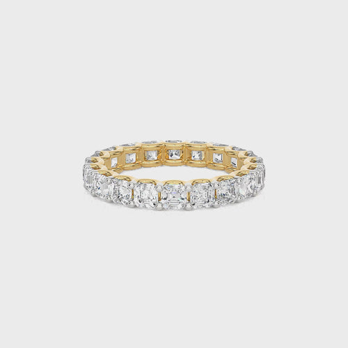 4 CT. Asscher Cut Lab created Diamond Full Eternity Band