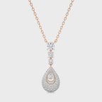 2 1/2 CT. Teardrop Cluster Cocktail Lab Created Diamond Fashion Pendant/Necklace.