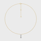 2 CT. Royal Emerald and Pear Dual Natural Diamond Necklace