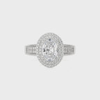 Daisy Blossom Bazel Halo Diamond Engagement Ring