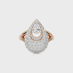 1 1/4 CT. Teardrop Cluster Cocktail Lab Created Diamond Ring.