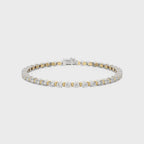 1 CT. Celestial Allure Starlight Symphony Natural Diamonds Studded Gold Tennis Bracelet with Clasp Lock