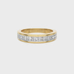 1/2 CT. Princess cut Natural Diamond Half Eternity Band