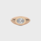 1/2 CT. Perpetual Grace Oval Lab Created Diamond Bezel Ring