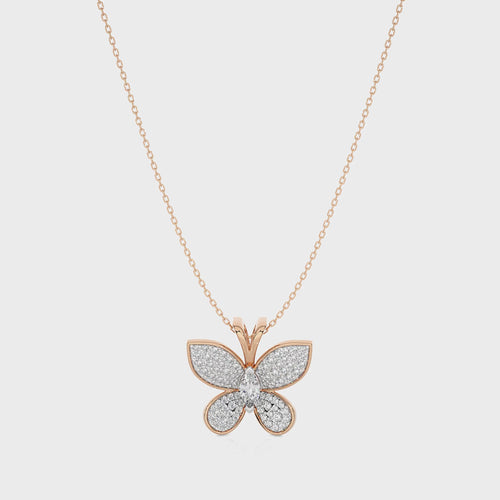 3/4 CT. Butterfly Lab Created Diamond Pendant