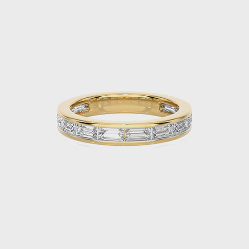 1 CT. Baguette Natural Diamond channel Set Wedding Band