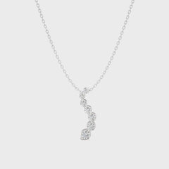 1/2 CT. Round Lab Created Diamond Journey Pendant