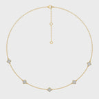 1 CT. Shimmering Rounds Five Motifs Station Necklace