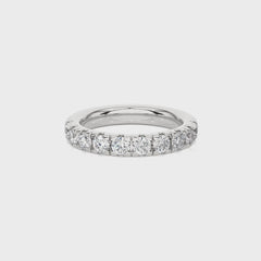 1 CT. Round Lab Created Diamond Half Eternity Band