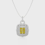 1 1/4 CT. Fancy Yellow Radiant Diamond  Fashion Pendant
