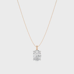 1 CT. Solitaire Oval  Lab Created Diamond Pendant